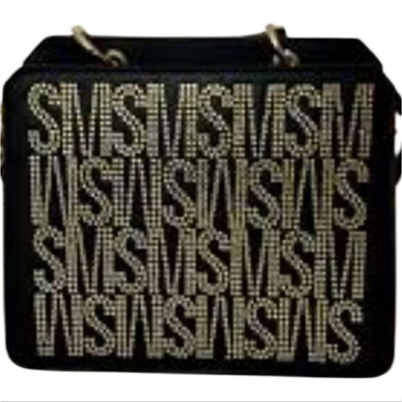 Steve Madden BEvelyn Rhinestone Logo Satchel - Picture 3 of 10